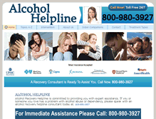 Tablet Screenshot of alcoholhelpline.org